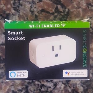 Simply Socket by Simply Conserve wi-fi enabled new in box 125V, rated 15A no hub